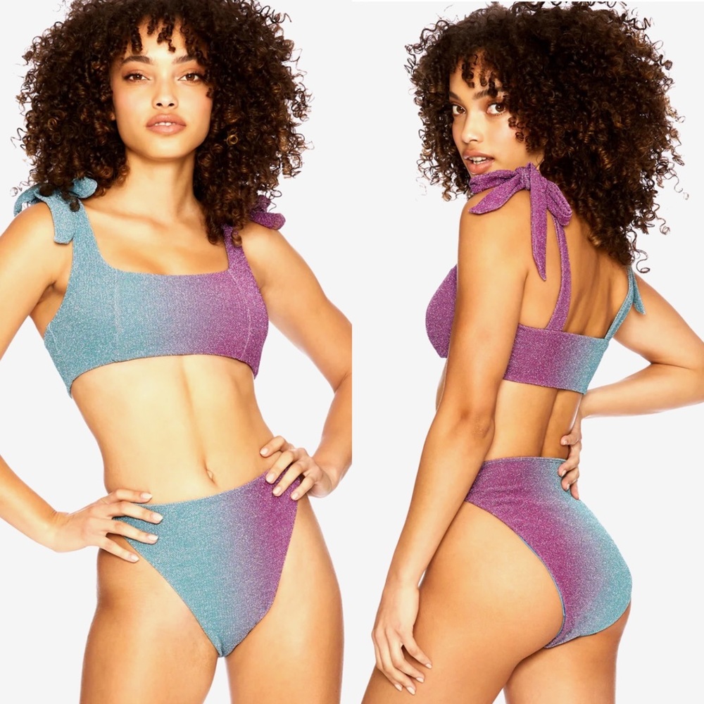 Beach Riot beach bottom blue purple ombré